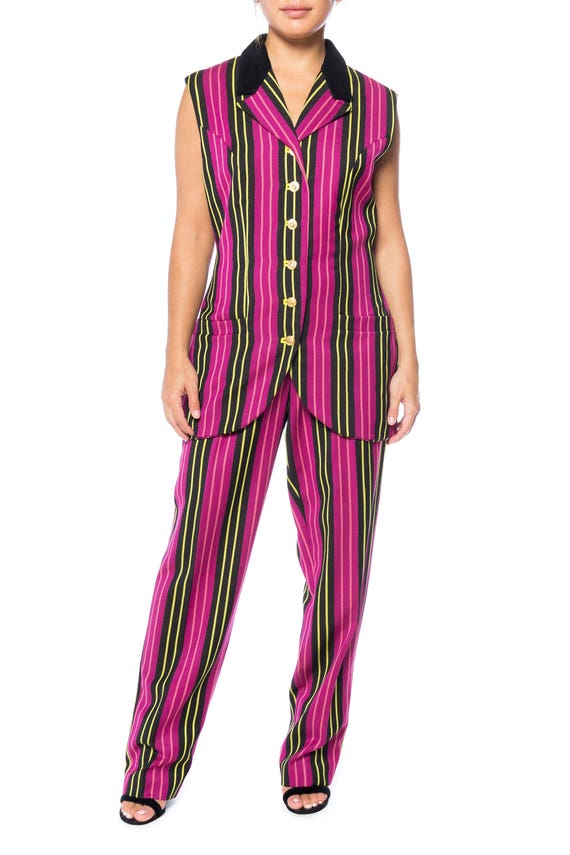 1990S Gianni Versace Vest And Pant Ensemble Set