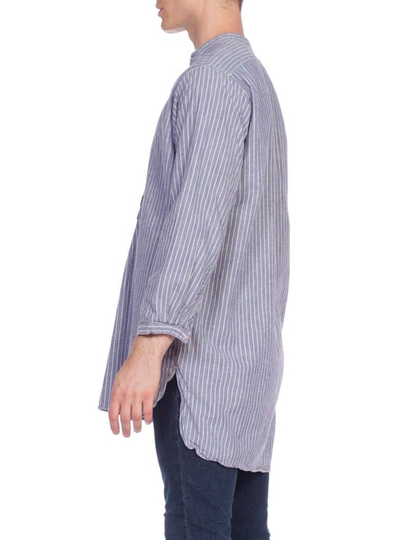 1950/'s Grandad German Cotton Flannel Lined Cotton Shirt