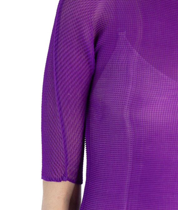 1990S ISSEY MIYAKE Purple Sheer Polyester Chiffon… - image 5