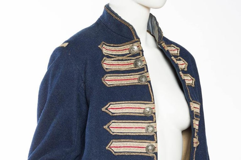 Victorian Blue & Red Wool Men's Antique French Guarde - Etsy