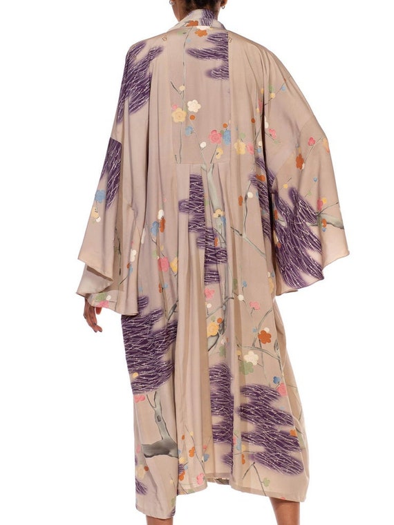 MORPHEW COLLECTION Dusty Purple Silk Hand Painted… - image 10