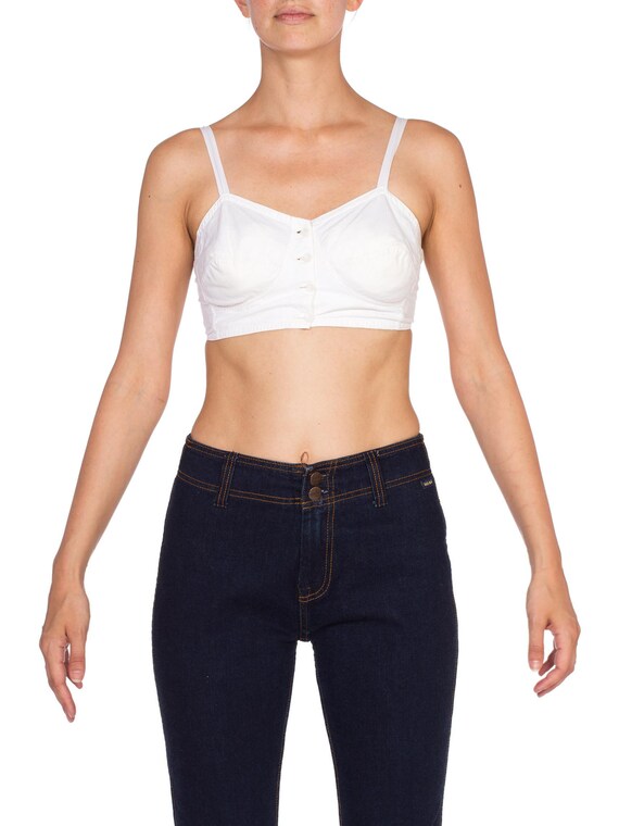 1940'S Rare Utilitarian White Cotton Bra - Etsy