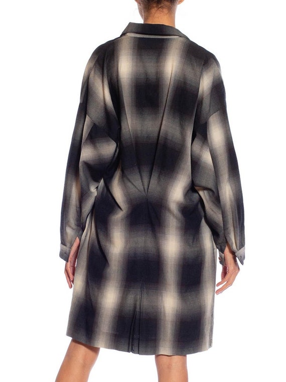 1980S ISSEY MIYAKE Black & White Plaid Oversized … - image 5