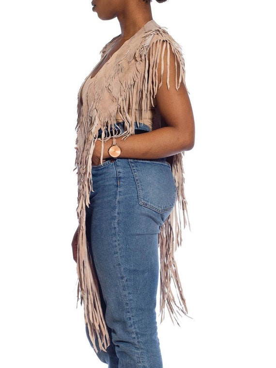 MORPHEW COLLECTION Sand Piper Suede Fringe Feathe… - image 2