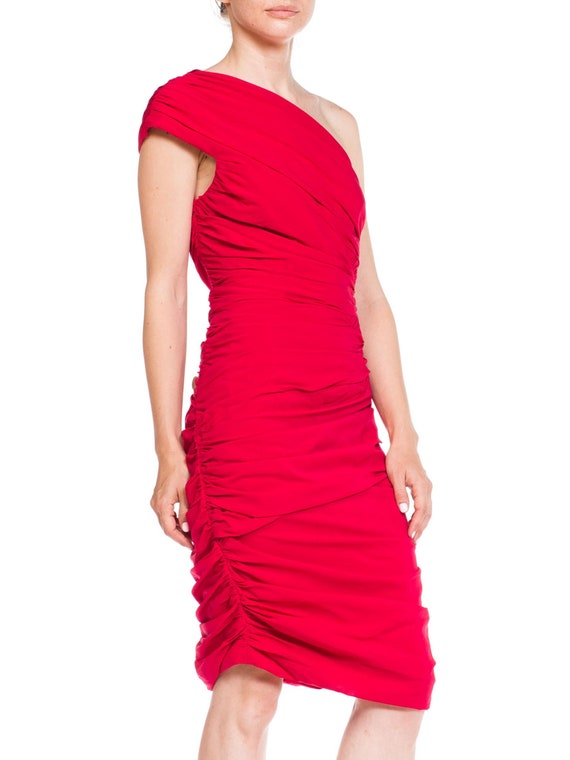 2000S BADGLEY MISCHKA Raspberry Pink Silk & Lycra… - image 2