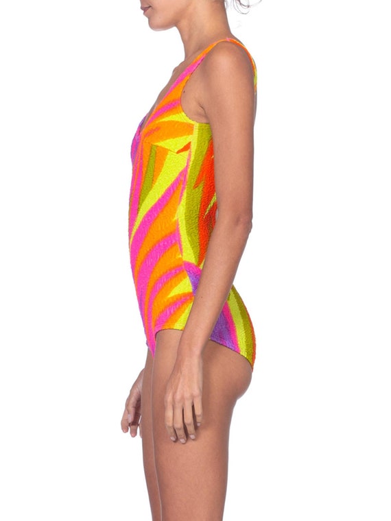 1970S Rainbow Psychedelic Swimsuit - image 3