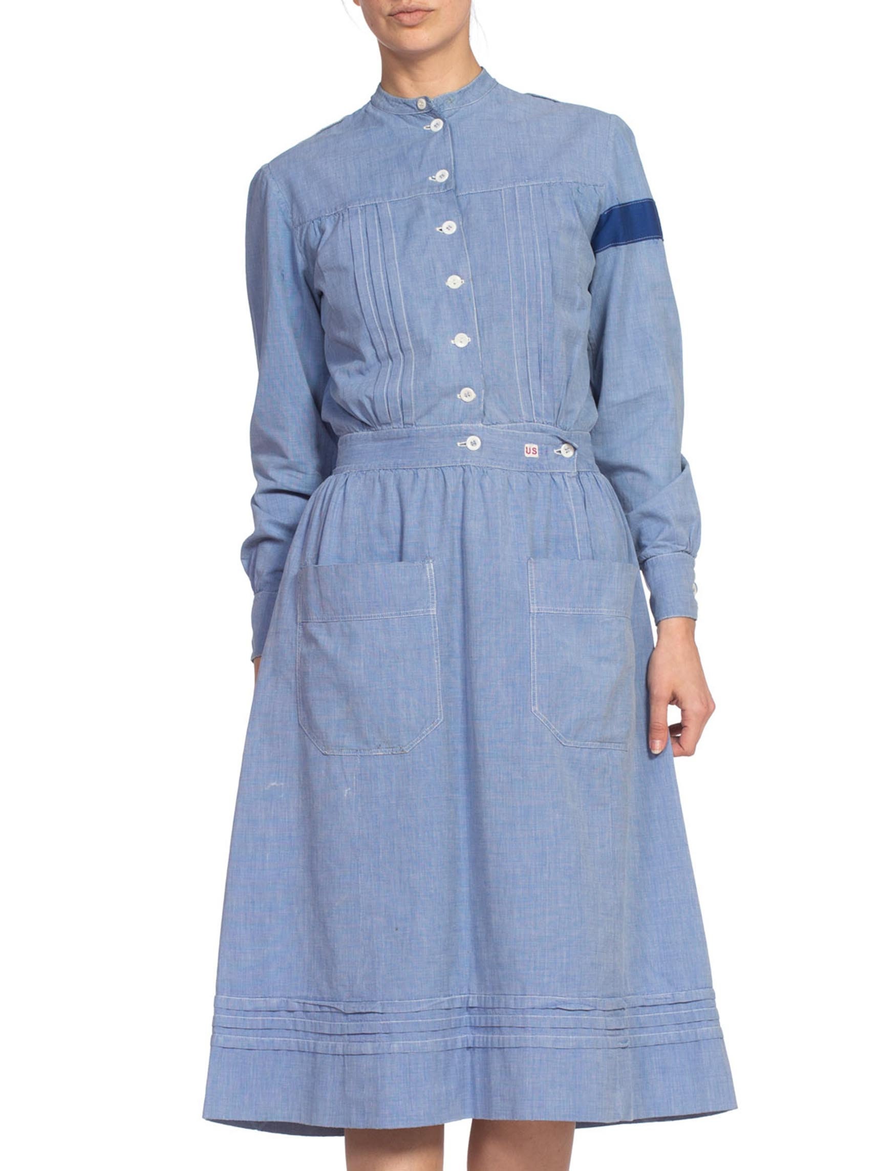 Edwardian Cotton Chambray WWI Authentic War Nurse Uniform - Etsy