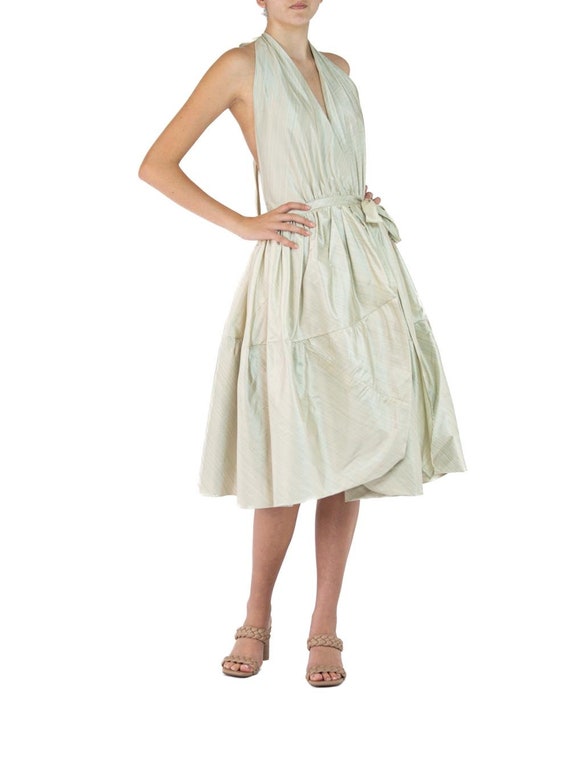 Morphew Collection Light Green Silk Taffeta Dress - image 5