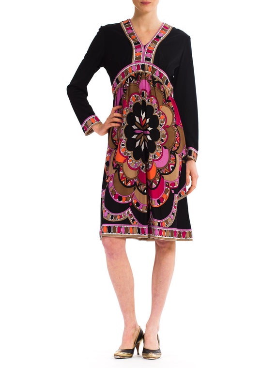 1960S JOSEPH MAGNIN Polyester Jersey Pucci Style