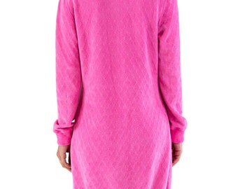 chanel pink velvet dress Chanel 1996 Pink Velour Logo Dress FRUIT Vintage