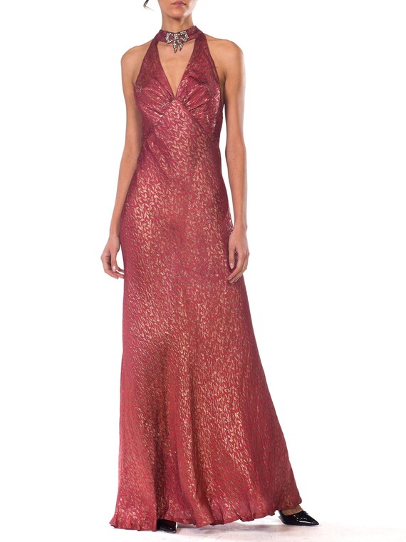 MORPHEW COLLECTION Raspberry Pink Bias Cut Antique