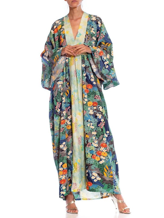 Morphew Collection Bluenavy Blue Japanese Kimono … - image 6