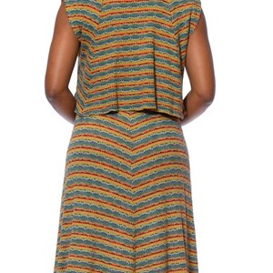 1980S MISSONI Earth Tone Wool Blend Knit Dress With Matching Vest image 8