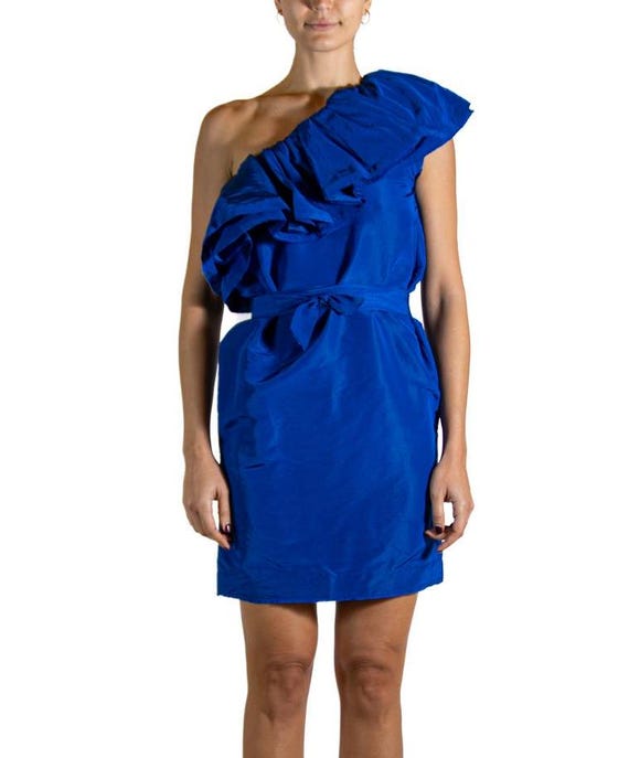 lanvin blue dress Lanvin Girls Blue with Pink Logo Dress – Petit New York