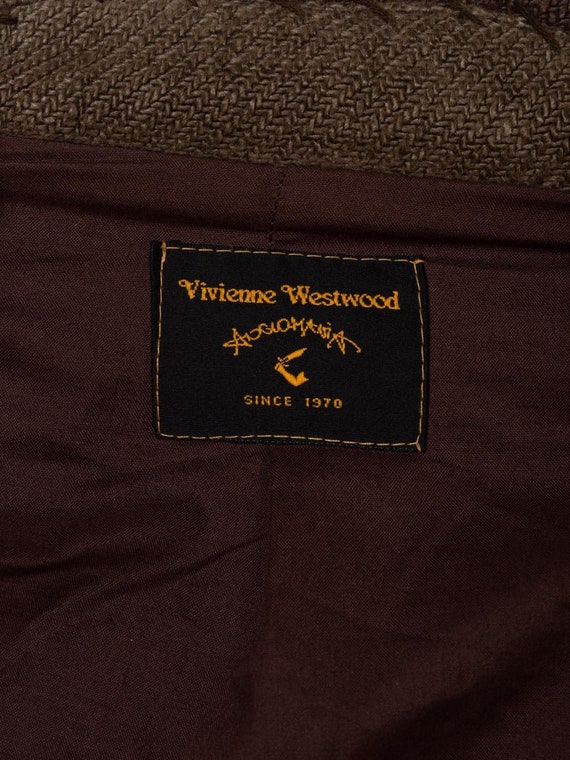 1990'S VIVIENNE WESTWOOD Brown Metallic Linen Ble… - image 6