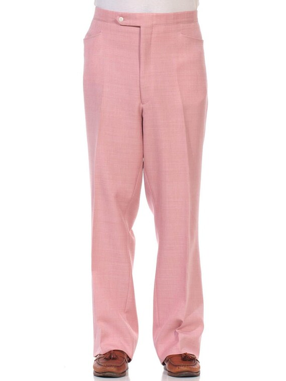 1970S Jaymar Sans A Belt Light Pink Polyester Men's Pants - Etsy