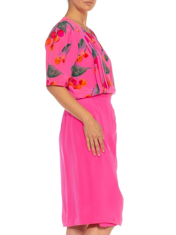 1980S Emanuel Ungaro Hot Pink Silk Crepe 3-Piece … - image 3