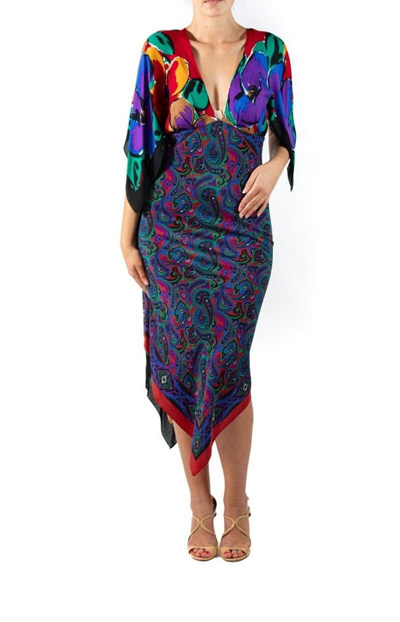 Morphew Collection Silk Twill 2-Scarf Dress