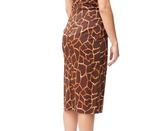 dolce and gabbana brown dress D&G by Dolce and Gabbana Circa 2000s Suede Leather Brown Dress – SOIR main image 1