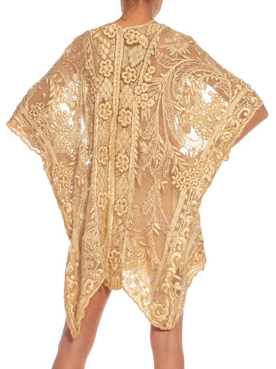 Victorian Cream Floral Embroidered Jacket - image 3