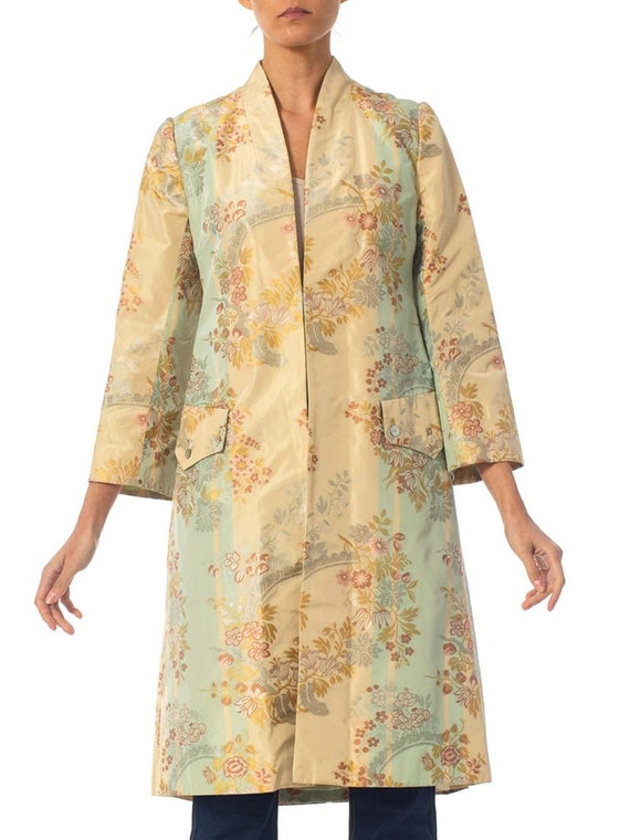 2000S ALEXANDER MCQUEEN Silk Brocade Frock Coat Jacket From the
