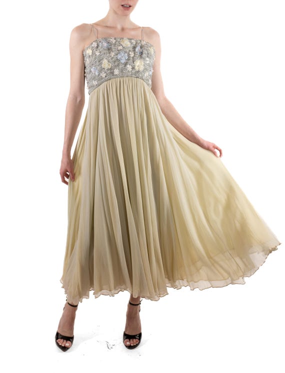 oyster chiffon dress Oyster Chiffon Gown 12 / Oyster