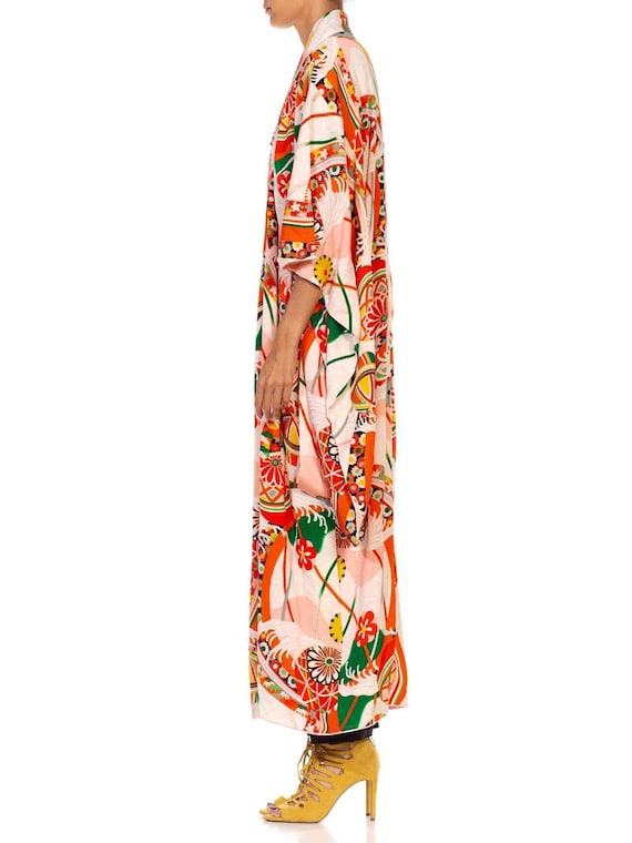 Vintage Peach Blossoms Digitally Printed on Kiana Silk