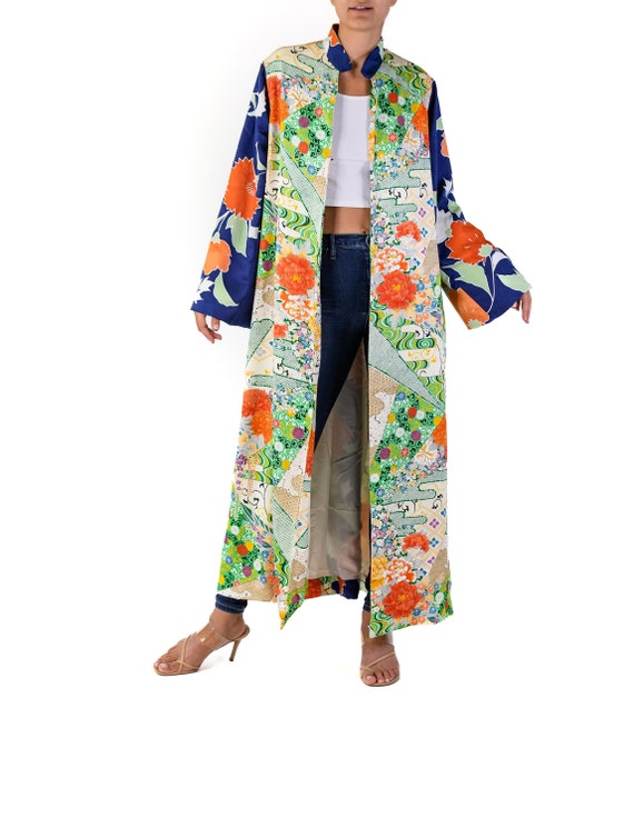 MORPHEW COLLECTION Japanese Kimono Silk Long Dust… - image 8