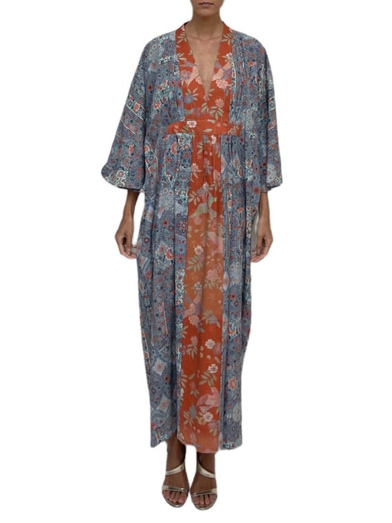 Morphew Collection Blue  Orange Japanese Kimono Si