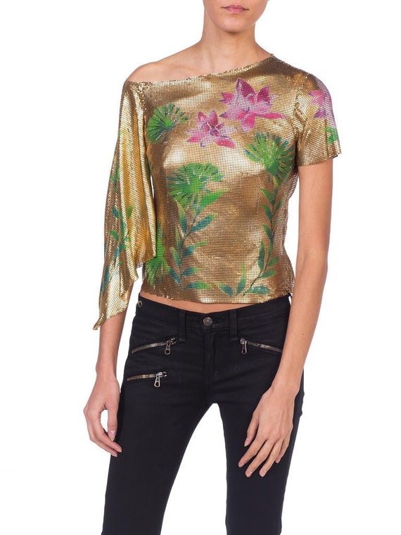 2000S GIANNI VERSACE Jlo Collection Tropical Gold