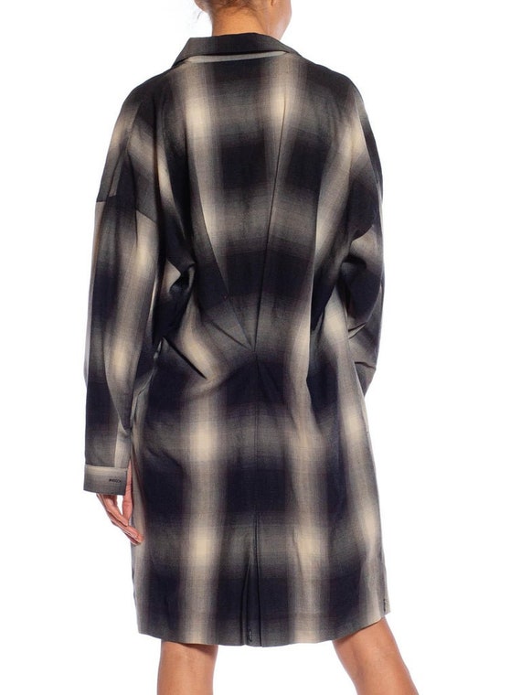 1980S ISSEY MIYAKE Black & White Plaid Oversized … - image 9