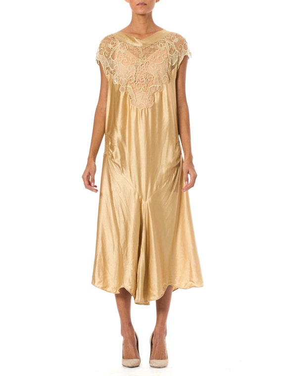 gold silk gown