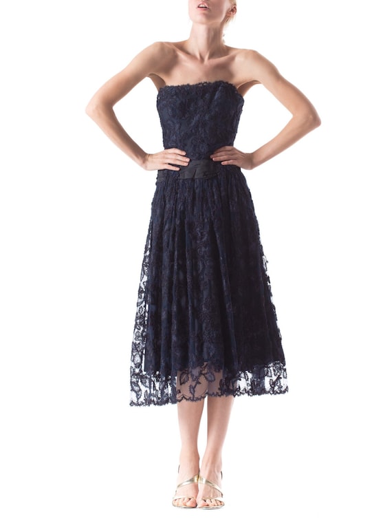 shirt lace dress Badgley Mischka Long Sleeve Floral Lace Shirt Gown Dress main image 1