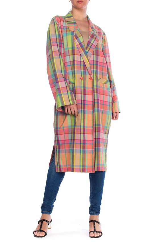 1980S Christian Sijnen Pastel Poly Blend Plaid Ove