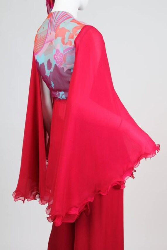 1970S HANAE MORI Haute Couture Silk Chiffon Blous… - image 4