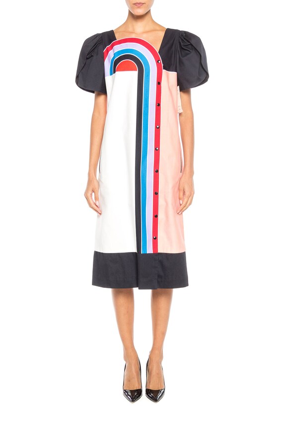 1980S ABRIZZO Cotton Memphis Design Asymmetrical D