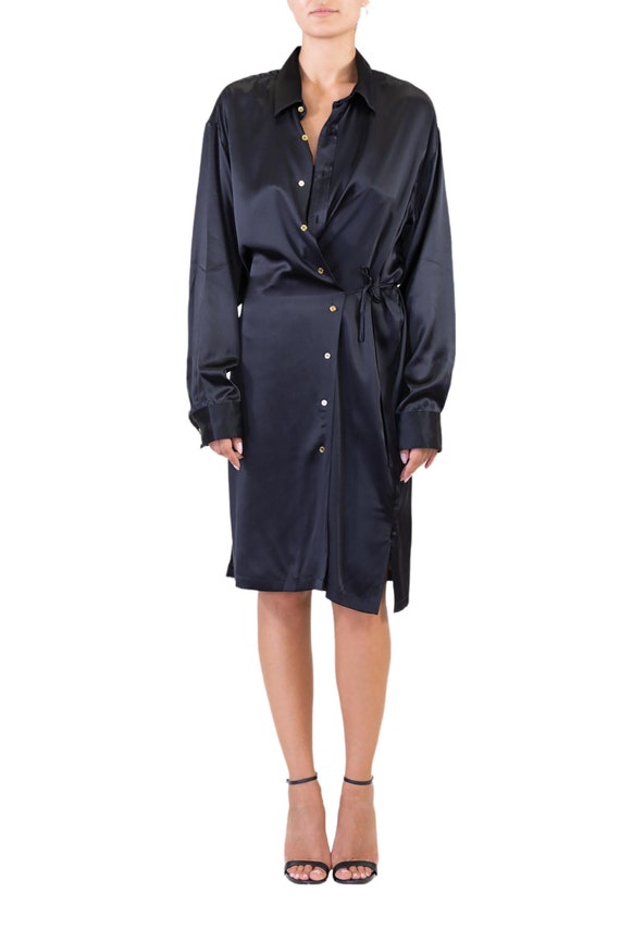 black oversized button down shirt dress BLTIBY Women's Long Sleeve Button Down Shirt Dress Cotton Linen V Neck Loose Fit Casual Shirt Dresses with Pockets Black XXL, Size: 2XL