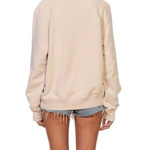 1990S PRADA Cream Cotton Long Sleeve Sweatshirt Sweater image 9