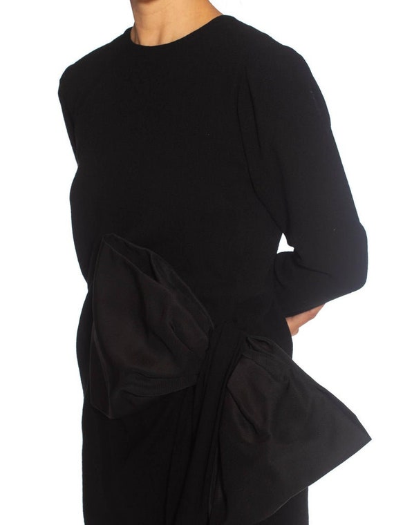 1980S Yves Saint Laurent Black Haute Couture Wool… - image 5