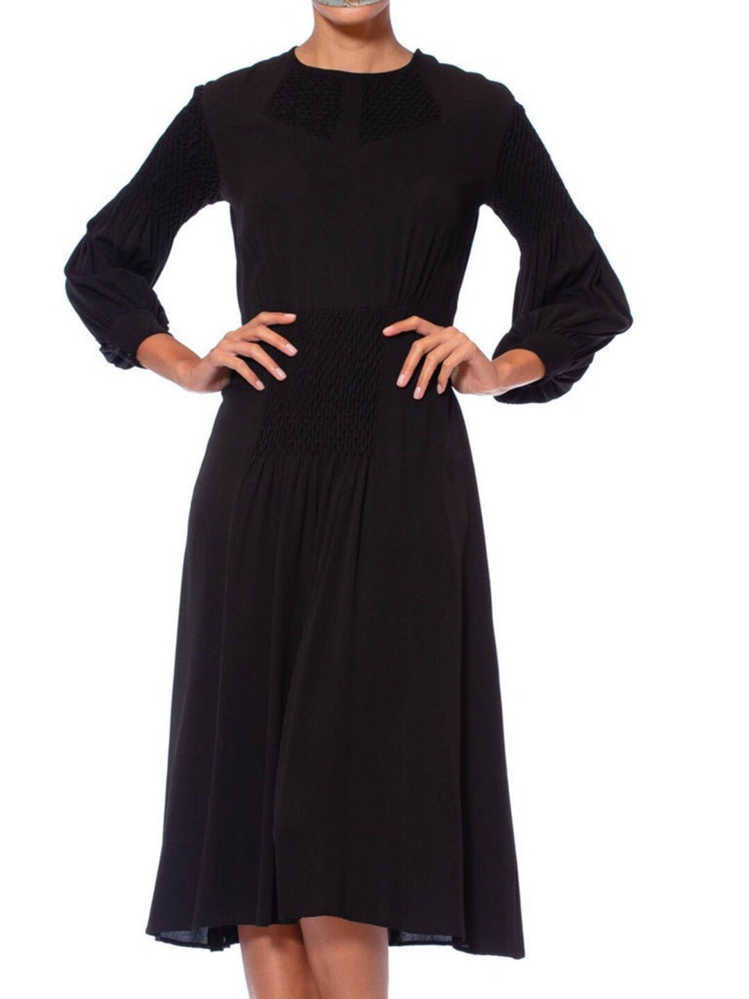 Black Silk Crepe De Chine Nobility