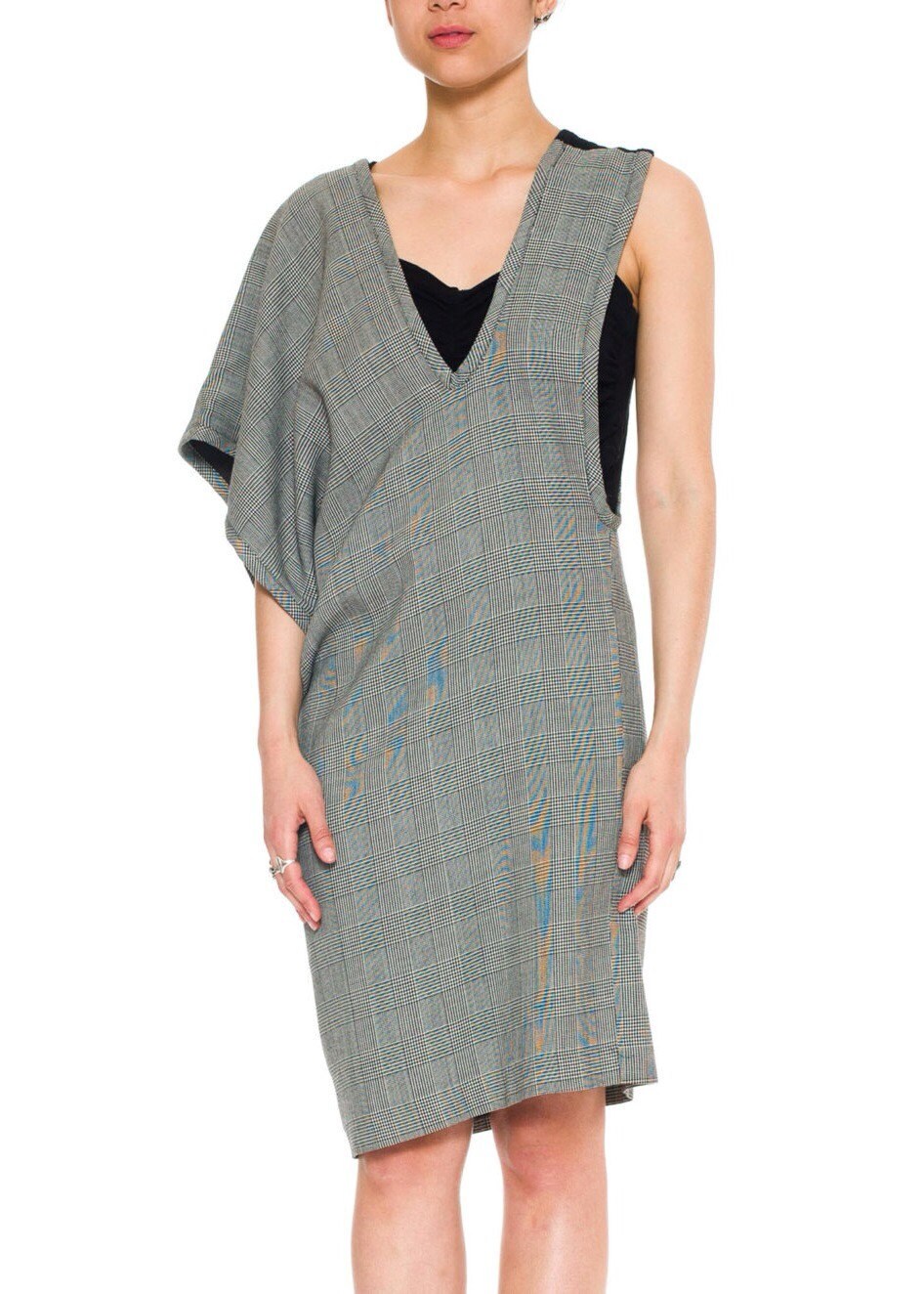 Glen plaid pinafore dress top