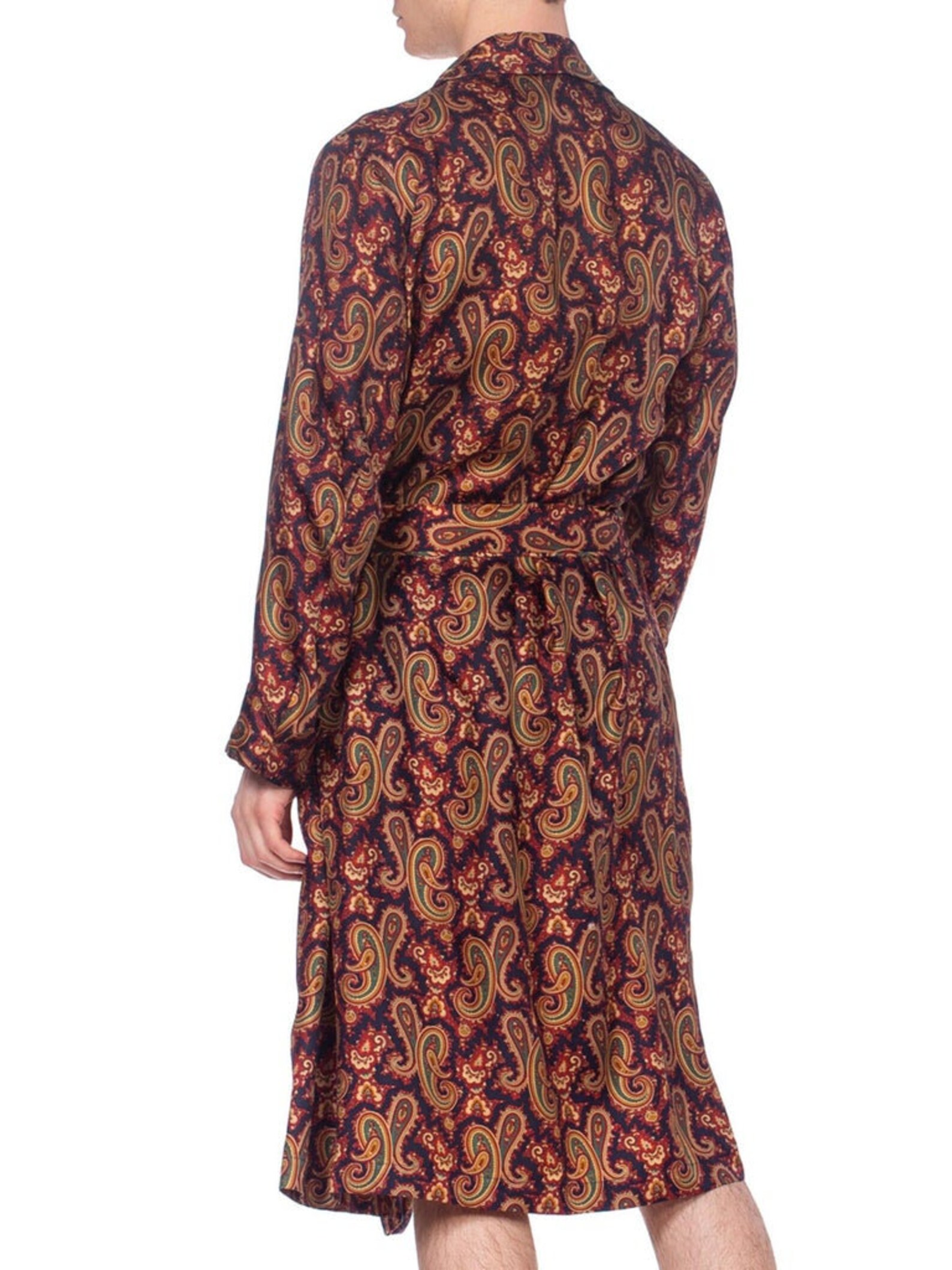 paisley print robe