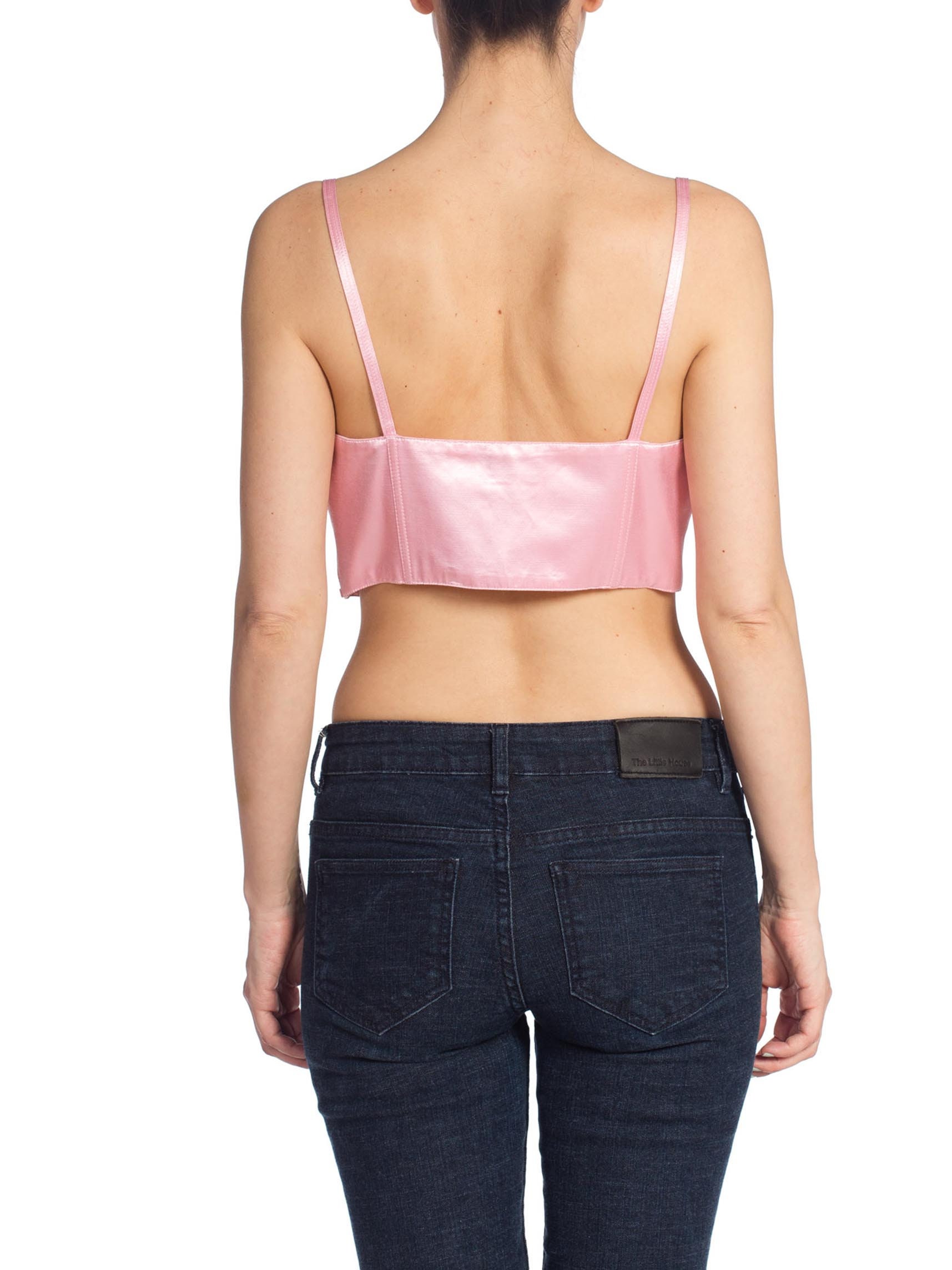 インナー・ルームウェアその他 VERSACE '90s vintage' bra Pink 1990'S GIANNI VERSACE Baby Pink Satin Bra Top Buster Bustier
