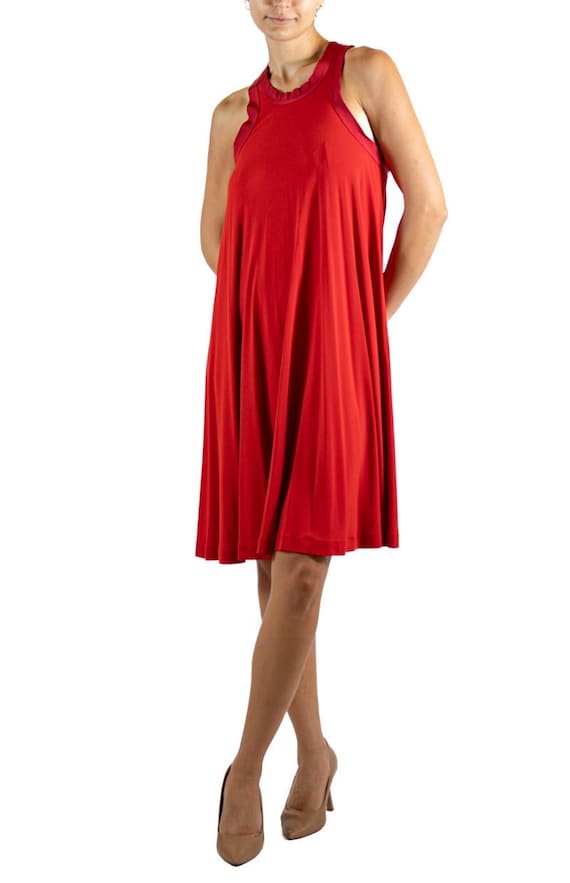 lanvin red dress Lanvin - Short Charmeuse Dress For Women - Burgundy
