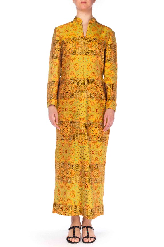 1960S Adele Simpson Silk Chinese Inspired Dress