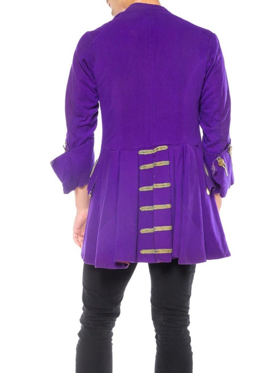 Victorian Purple Wool Men s Frock Coat With Authentic 18Th Century Buttons