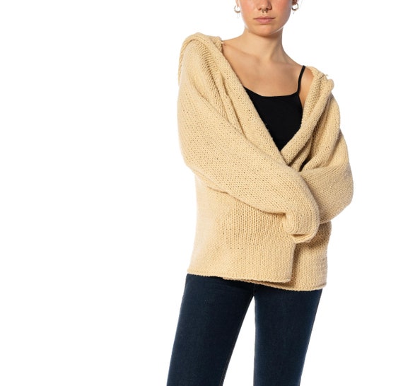 2000S DONNA KARAN Beige Cotton Knitted Cardigan W… - image 5