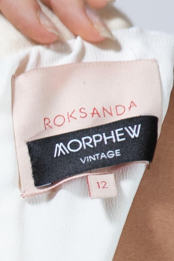 2000S Roksanda Cream Wool  Viscose Sleeveless Dre… - image 8