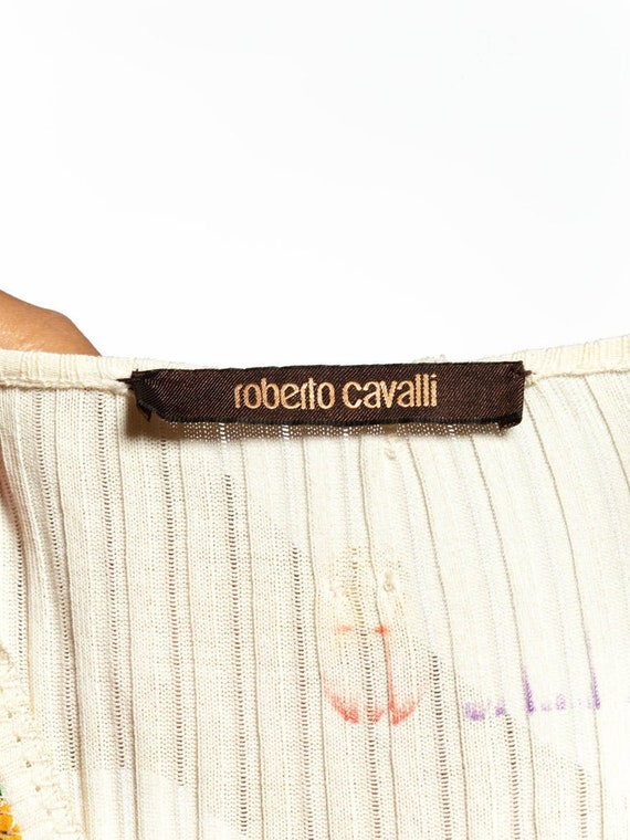 Buy 2000S Roberto Cavalli Rayon Silk Rainbow Paisley Print Knit 