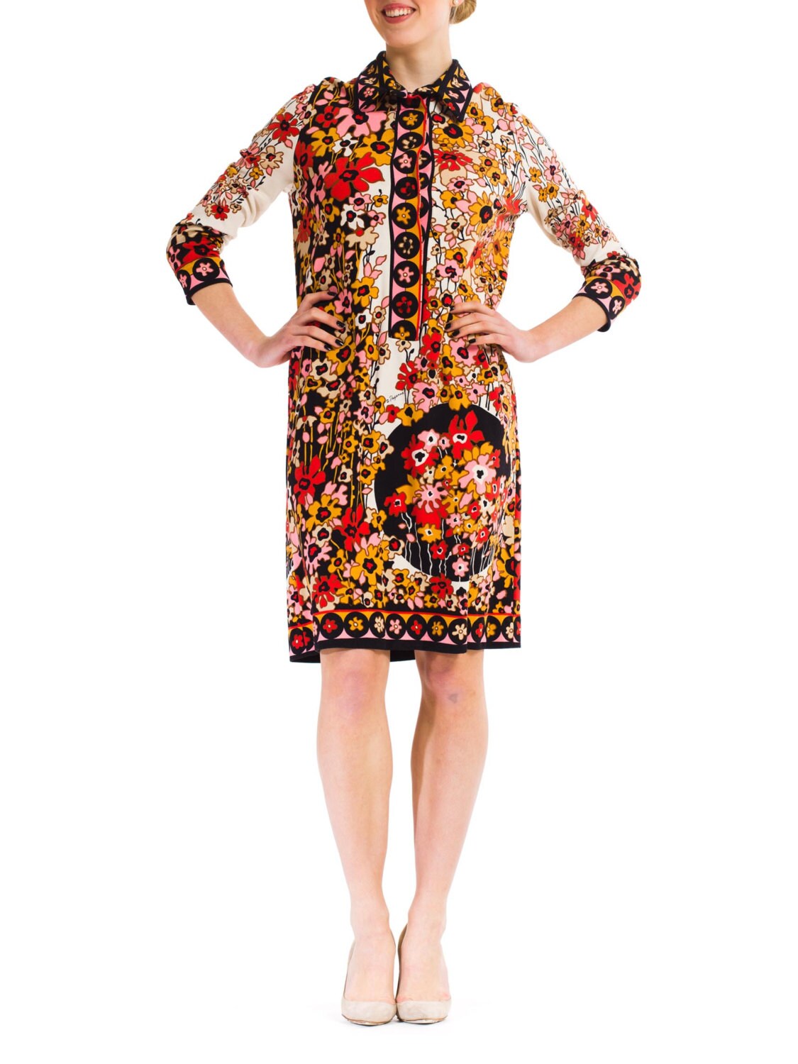 polyester shift dress